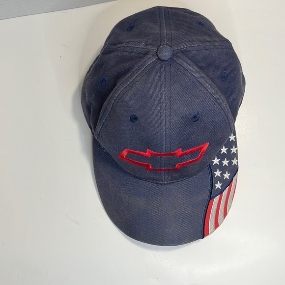 Chevy American Themed Blue baseball cap with American flag - Picture 2 of 9